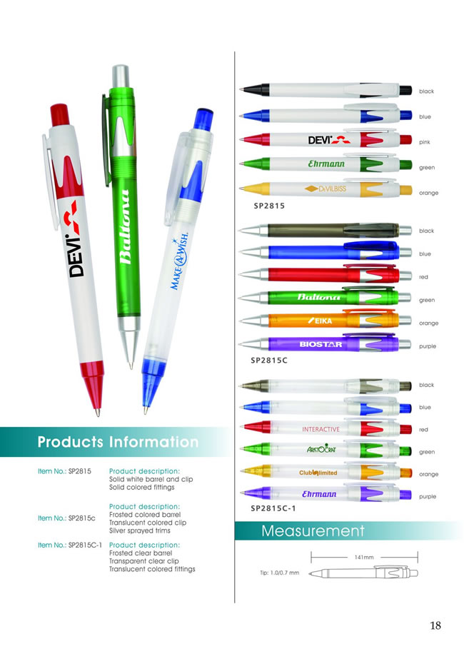 Maxmore Trading Co., Ltd. Plastic Pen series